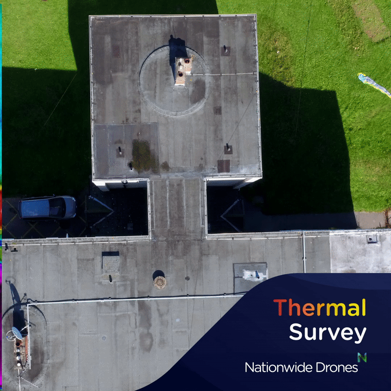 Thermal drone survey overlay animation